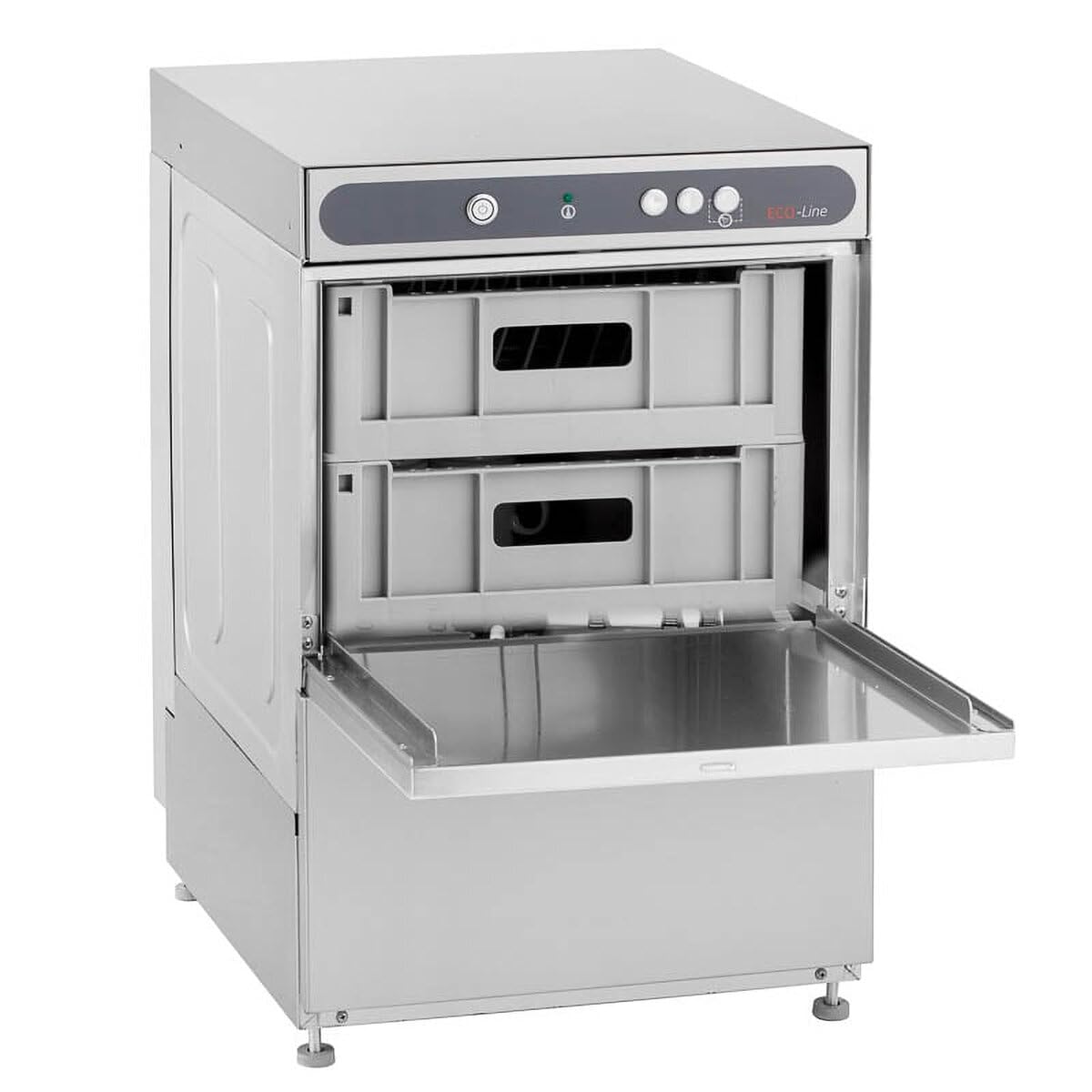 GastroHero ECOLINE-GLSM40S Gläserspülmaschine I Spülmaschine mit Reiniger- und Klarspüldosierer I Korbmaß 40 cm I Gläserspüler für Gastronomie