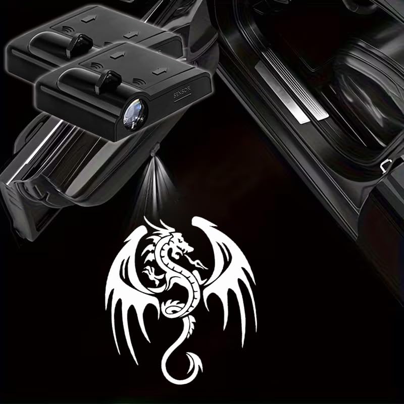 2PCS Car Door Light Projector,Flying Dragon Car Logo...