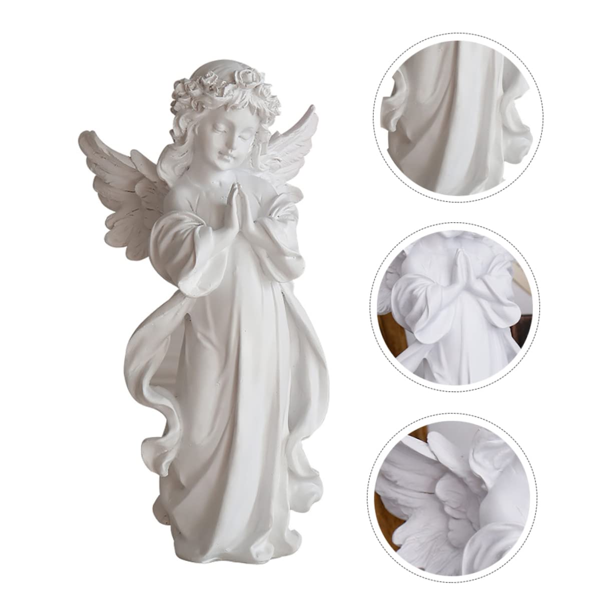 Mipcase 1pezzi Statua Angeli in Preghiera Ornamento Artistico Angelico Decorazione Scultorea per Casa e Ufficio Materiale