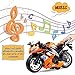 BOBUEXER - Authentic Die-Cast Motorcycles with Music Lighting,Diecast Motorcycle Toys for Age 2-4,Toy Moto Bike for Kids and Collectors Age 3-5(Orange)