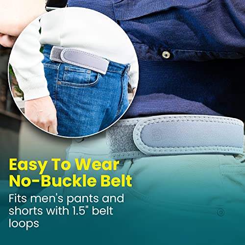 Image of BeltBro Pro for Men and Women Elastic No Buckle Invisible Belt Patented Metal Free TSA Soft Adjustable Side Tactical Belt