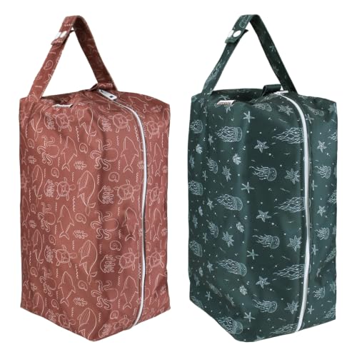 Image of Mama Koala Waterproof Diaper Pods for Baby Items, Cloth Diapers, Swimsuits, Travel, Gym Clothes, Beach, Pump Parts, Toiletries, 2 Pack(DP-Squres1)