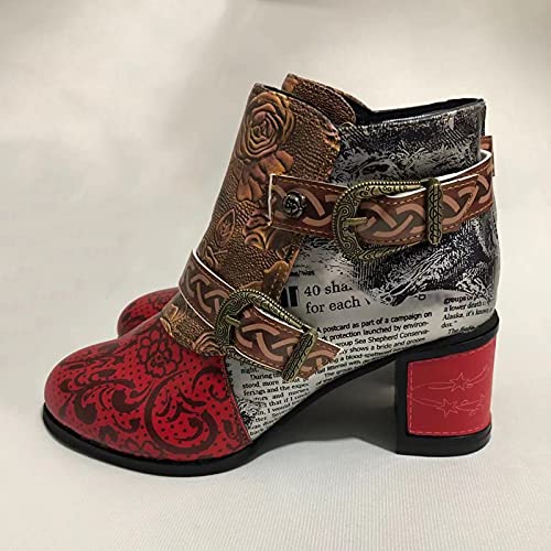Botines de moda para mujer con punta redonda que evitan el cansancio al caminar 4