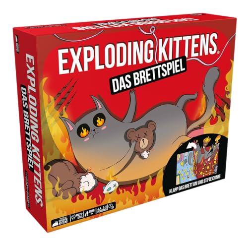 Exploding Kittens, Exploding Kittens: Das Brettspiel, Partyspiel, 2-6 Spieler, ab 7+ Jahren, 20 Minuten, Deutsch