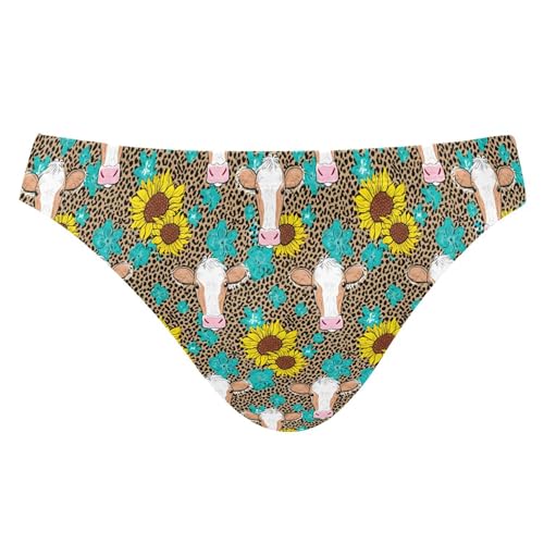 Mens Swim Briefs Cow Leopard Flower Swimwear Bikini Swimsuit XL B0404912
