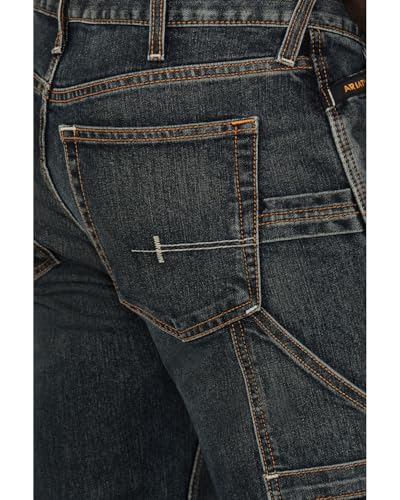 Ariat Men's Rebar M7 Mccoy Dark Wash Durastretch Slim Straight Work Jeans Blue 31W x 36L4