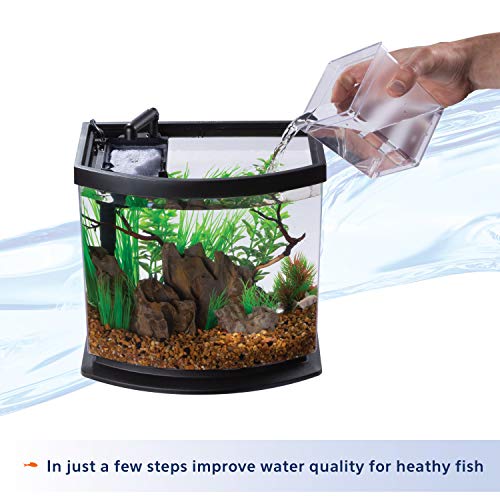 Aqueon LED MiniBow Small Aquarium Fish Tank Kit with SmartClean Technology, Black, 2.5 Gallon by Aqueon - Image 4