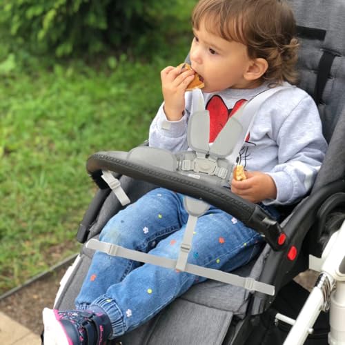Miniatura 6 de Feqdwox Arnes Bebe 5 Puntos, Multifuncional, Correas Para Trona, Arnes Seguridad Silla Niño, Para Asiento De Automóvil, Silla De Ruedas Y Silla Alta