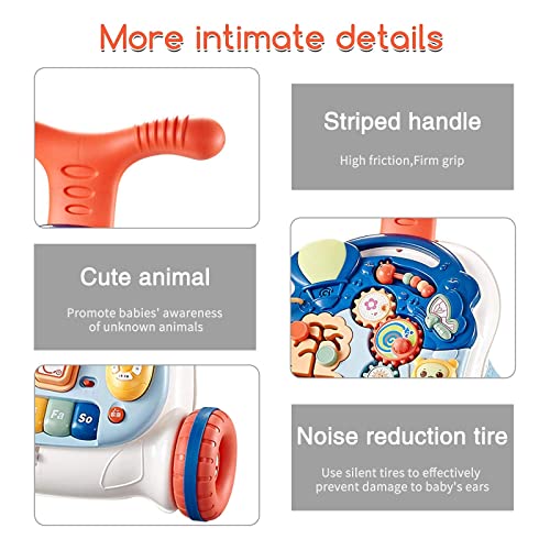 Q-FQRM Lauflernwagen für Babys |Multifunktionale Lauflernhilfe mit Licht, Musik und Spielen,Höhenverstellbar, Abnehmbare Baby Walker für 9-36 Monate - Image 6