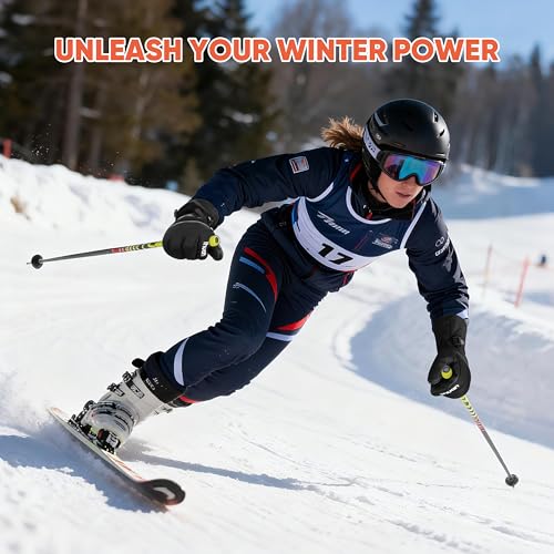 Image of ihuan Winter Waterproof Ski Gloves Men Women, Snow Warm Cycling Cold Weather, Driving Biking Running