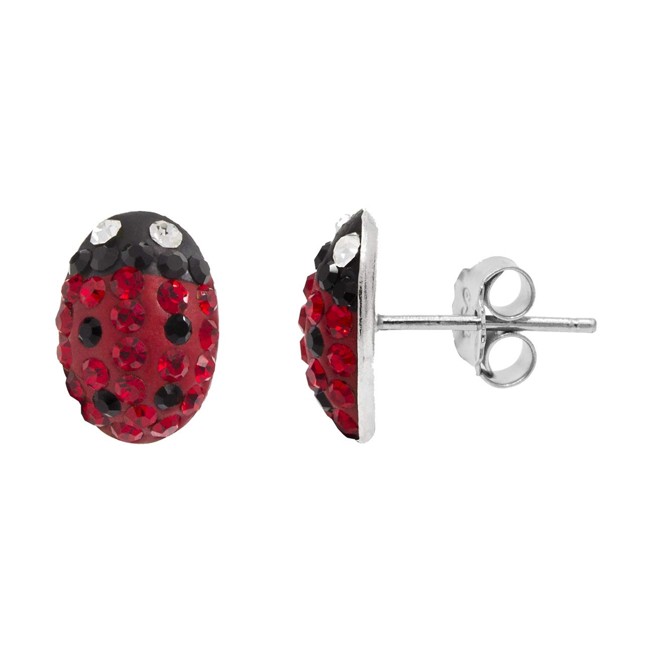 inSCINTILLE Sweet child Orecchini donna a lobo con bebé in argento 925 rodiato e zirconi