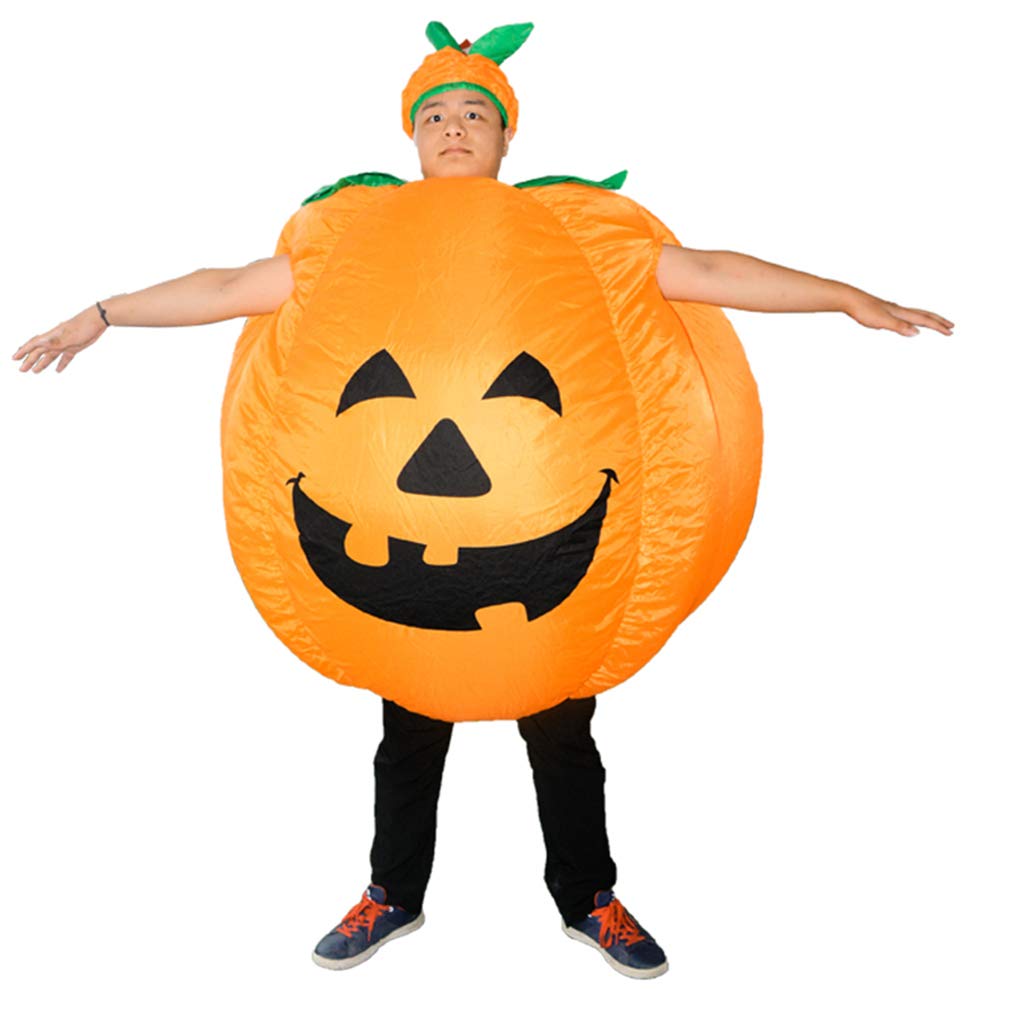 Arokibui Adults Inflatable Pumpkin Costume Blow up Costume for Men Cosplay Party Christmas Halloween Costume Jumpsuit Plus Size - Image 2