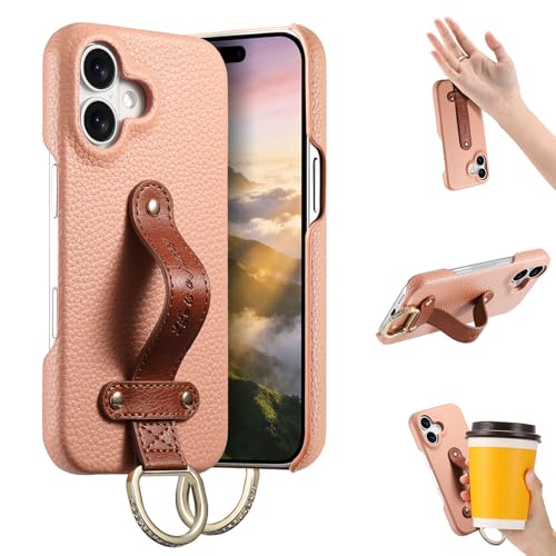 HAONANDE �X�}�z�P�[�X �Ή� Samsung Galaxy S23 PU���U�[ �n���h�X�g���b�v �����O�X�^���h�t�� �n�[�hPC �ϏՌ� ���^ �ی�P�[�X �j�����p �s���N