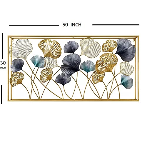Image of ZOVE Wall Hanging Metal For Home Decoration Perfect for Living Room /Hotel /Restaurant /Bedroom (Color : Multi) (Size: 40 X 20 INCH)