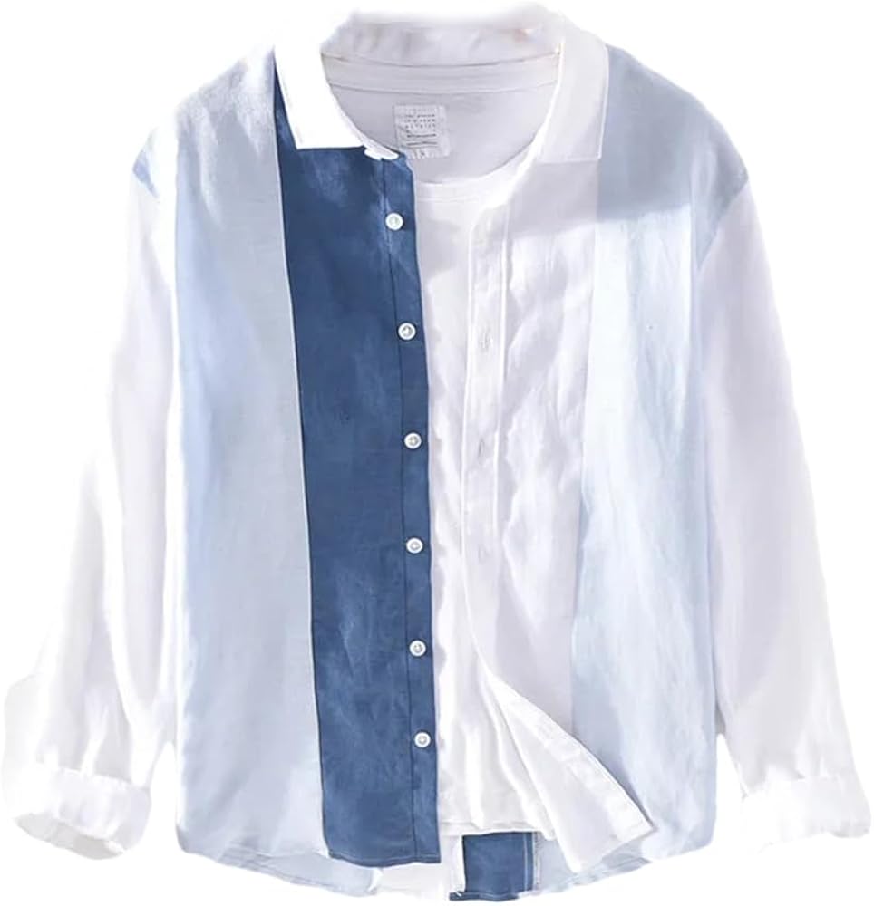 トップス 80s I.S. Linen Patchwork Shirt Vintage 80s/90s Women's Multi-colored Patches Button-up Shirt Sz