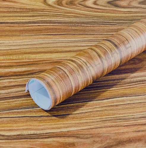 Image of WALLMATE Wood Grain Contact Paper Thickened Wood Peel and Stick, Self-Adhesive Decorative Vinyl Wall Paper, Waterproof & Durable for Furniture Covering (12x118 Inch, Sparkle Wood)