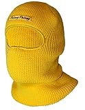 ✔️Vegan WILROB Balaclava - Masque de tempête à 1 trou - Cagoule végétalien - Pour moto, vélo, jaune, taille unique