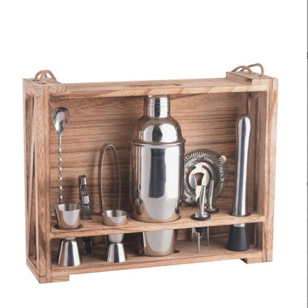 Set da Vino retrò in Stile Europeo Confezione Regalo Forniture per Barman Set da Barista per Cocktail in Acciaio Inossidabile da 700 ml Home