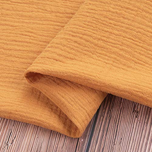 moonfarm 選べる20色 モコモコ ダブルガーゼ 生地 綿 無地 カラー 約 2m×幅1.4m 柔軟 軽量 速乾 低刺激 (オレンジ)