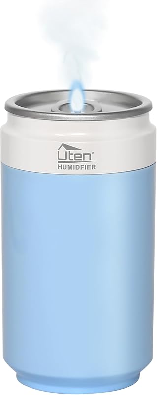 Humidifiers, Humidifier for Bedroom, Can Air Humidifier, Humidifiers for Home and Plants, USB Powered And Battery Powered Portable for Home Office Car Outdoor, 2 Mist Modes, Night Light, Auto-Off