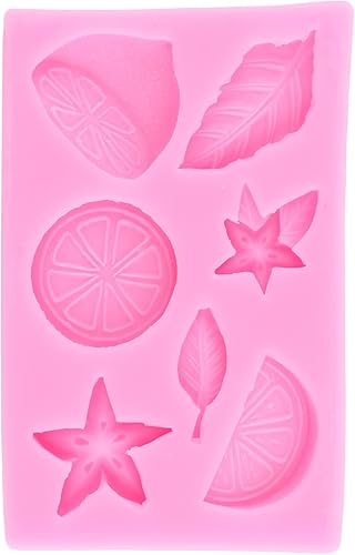 Miniatura 8 de Zixiang Molde de fondo de limón, molde de silicona de fresa, flor de fruta de verano, molde de chocolate, rodajas de limón, molde de resina para