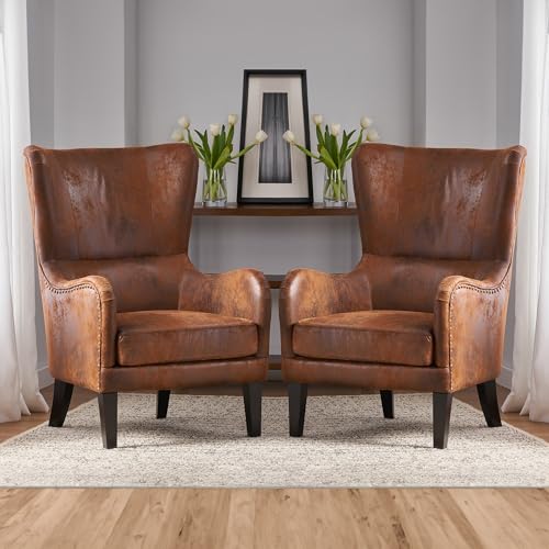 Mid-Century Wingback Club Chair