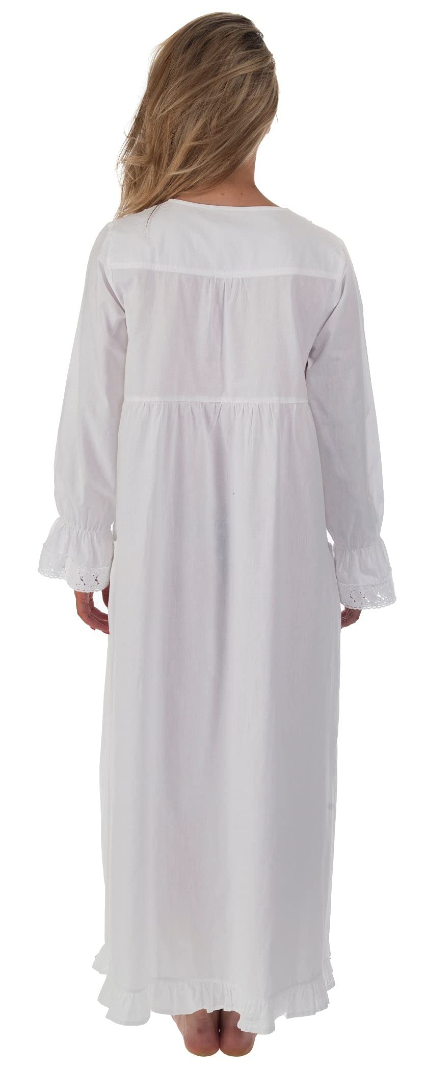The 1 for U 100% cotone, maniche lunghe, camicia da notte con tasche, 7 taglie Isabella