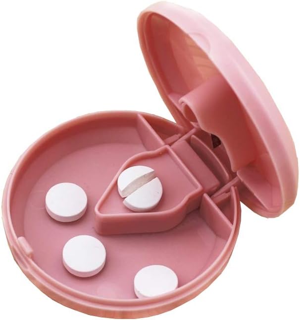 Medicine Splitter Dose Pill Cutter Tablet Portable Round Plastic Divide