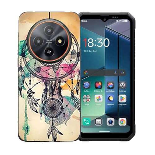 LCEHTOGYE �K�p Blackview Fort 2�p�P�[�X�A�K�p Blackview Fort 2 (6,56")�ƌ݊����̂��钴���^�u���b�N�\�t�gTPU�V���R���Q���P�[�X�ی�J�o�[ - LLM10