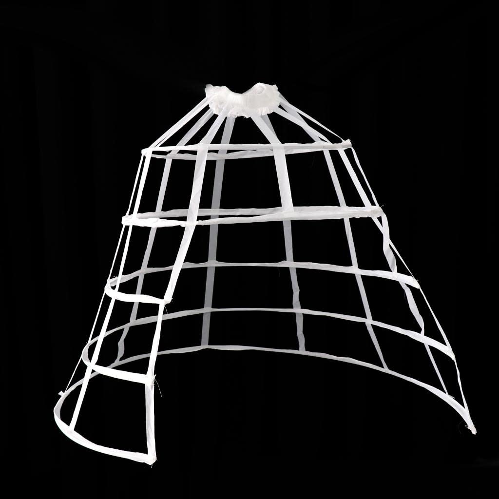 rockible 5 Os Cerceau Blanc/Crinoline Mariée sous-Jupe Jupon Robe de Mariée Ou Cosplay Costumes, Noir
