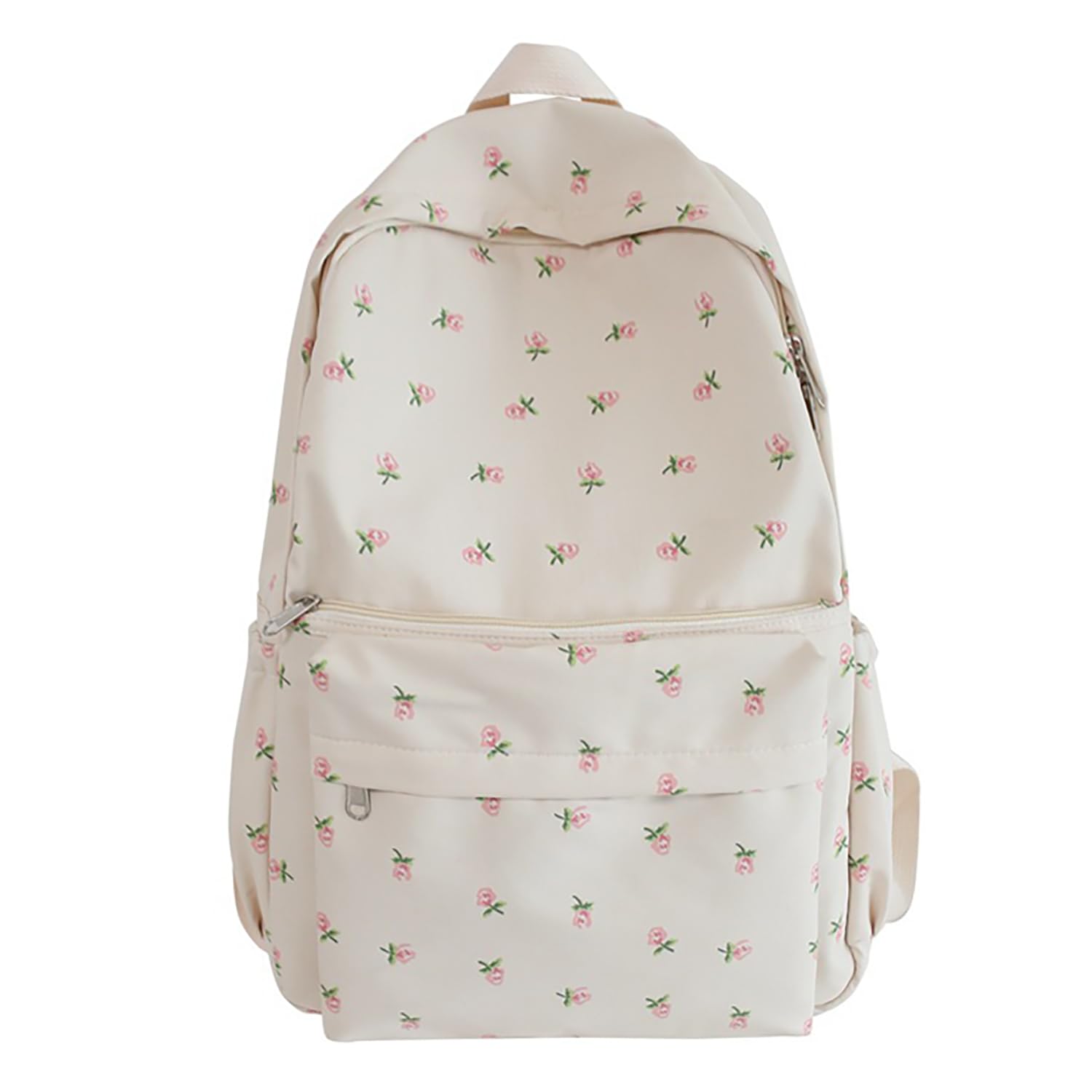 POYIPI Cute Flowers Backpack 2025 Floral Print Kawaii Aesthetic Backpack Leisure Daypack Travel Bag Large Capacity