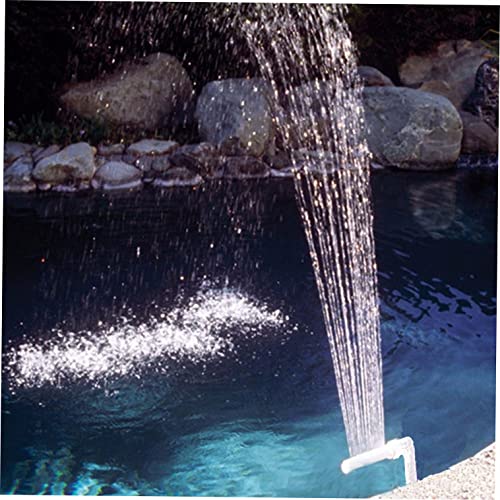 Camnoon Fonte da piscina Fonte da flor em forma de cascata de spray se encaixa em acessórios de reto