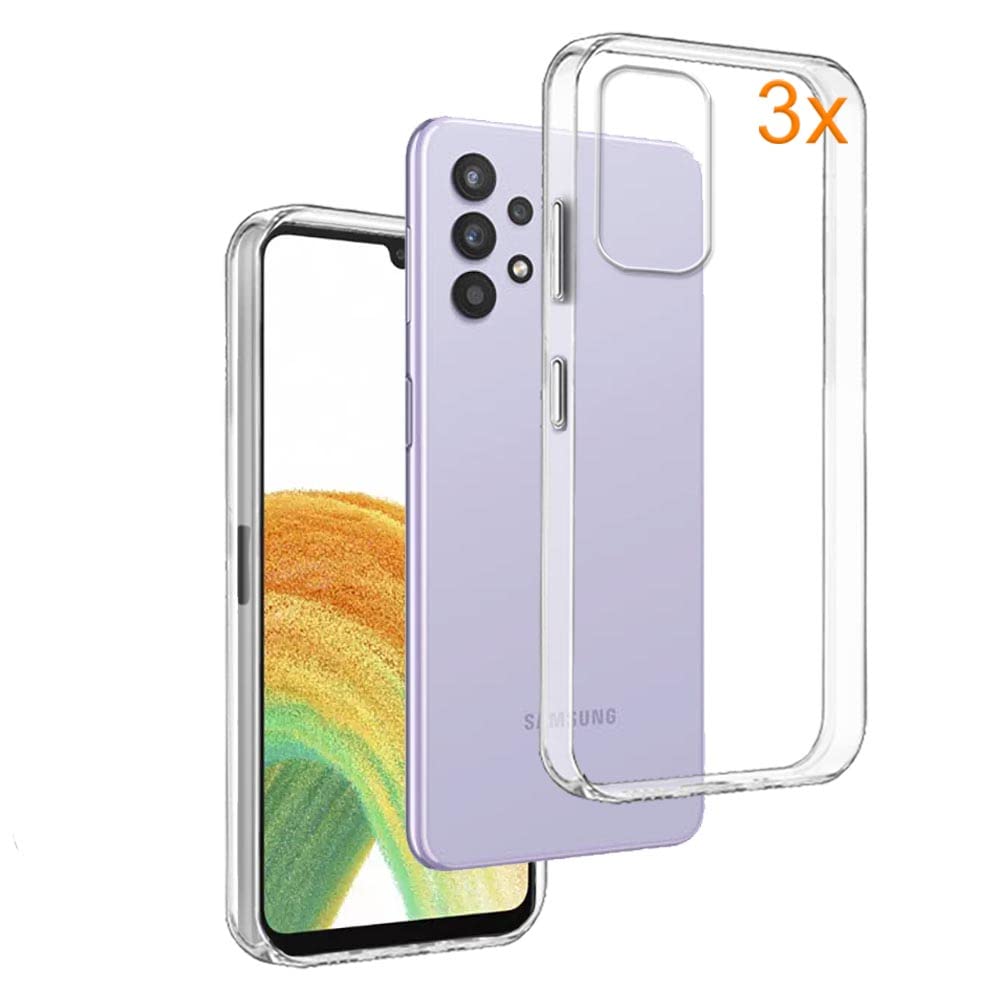 REY Pack 3X Cover in Gel TPU Trasparente per Nothing Phone 2, Ultra