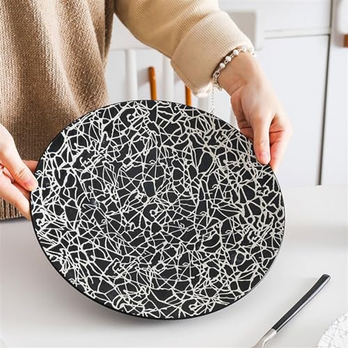 Ensemble de vaisselle noire créative pour salade steak et service chic - 4