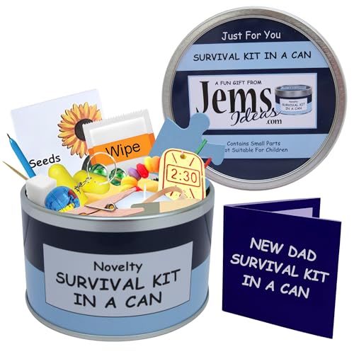 Survival-Kit, In A Can, Dad To Be, Humorvolles Geschenk – Neue Eltern/Vater Geschenk und Karte in einem. Verschiedene Farben erhältlich., blau / marineblau, 10 x 6 cm Survival-Kit, In A Can, Dad To Be, Humorvolles Geschenk – Neue Eltern/Vater Geschenk und Karte in einem. Verschiedene Farben erhältlich., blau / marineblau, 10 x 6 cm