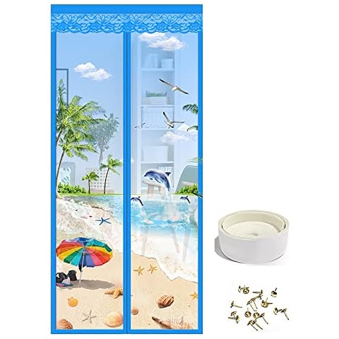 Moonlove Floral Magnetic Insect Door Screen Cover