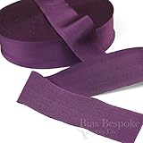 2" (50mm) wide One 3 Yard Piece; Orders of more than one quantity will be sent as continuous yardage 50% Viscose, 50% Cotton Made in Italy Imported exclusively by Bias Bespoke Supply Co.