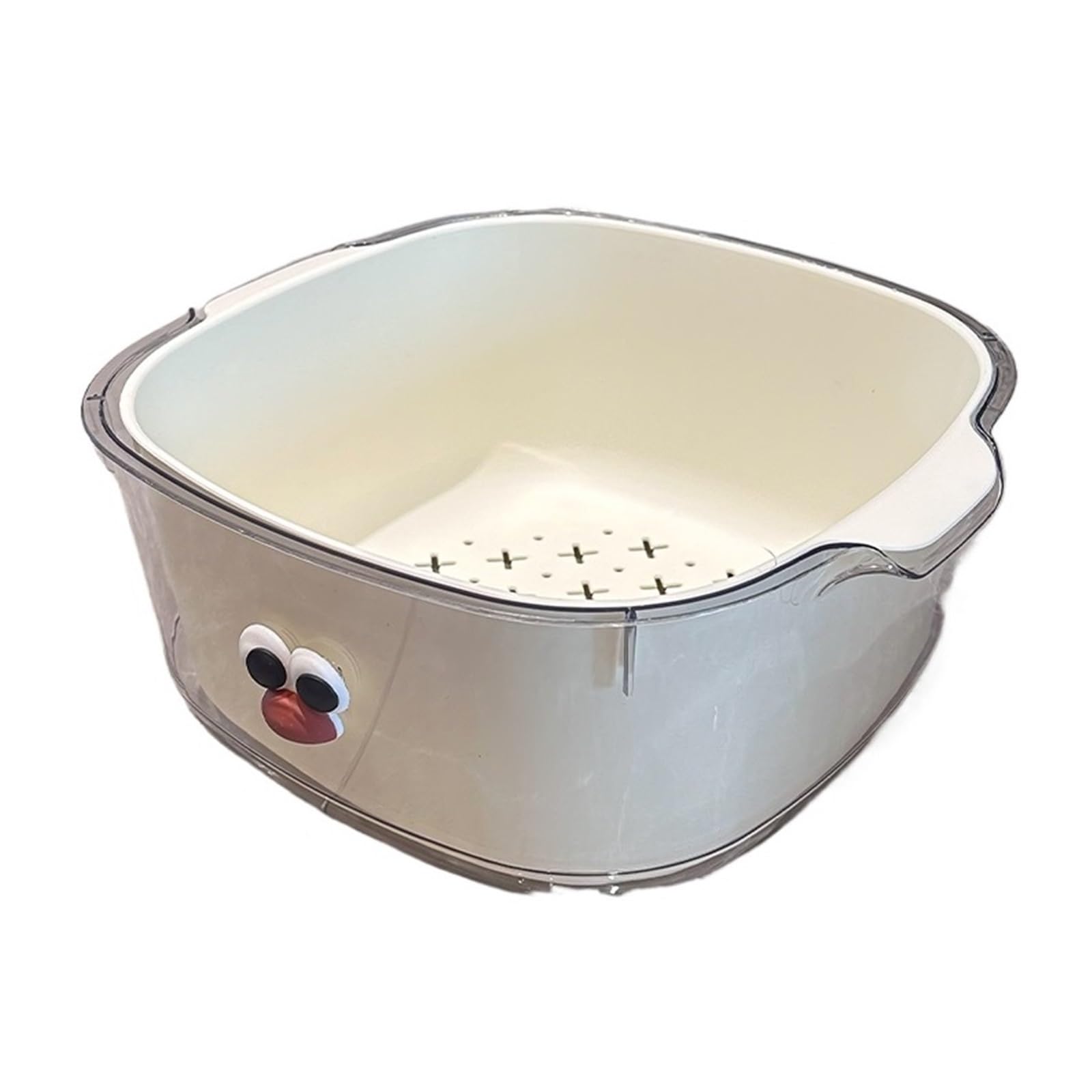 Nettoyage des légumes avec panier de vidange double couche(Large size - white)