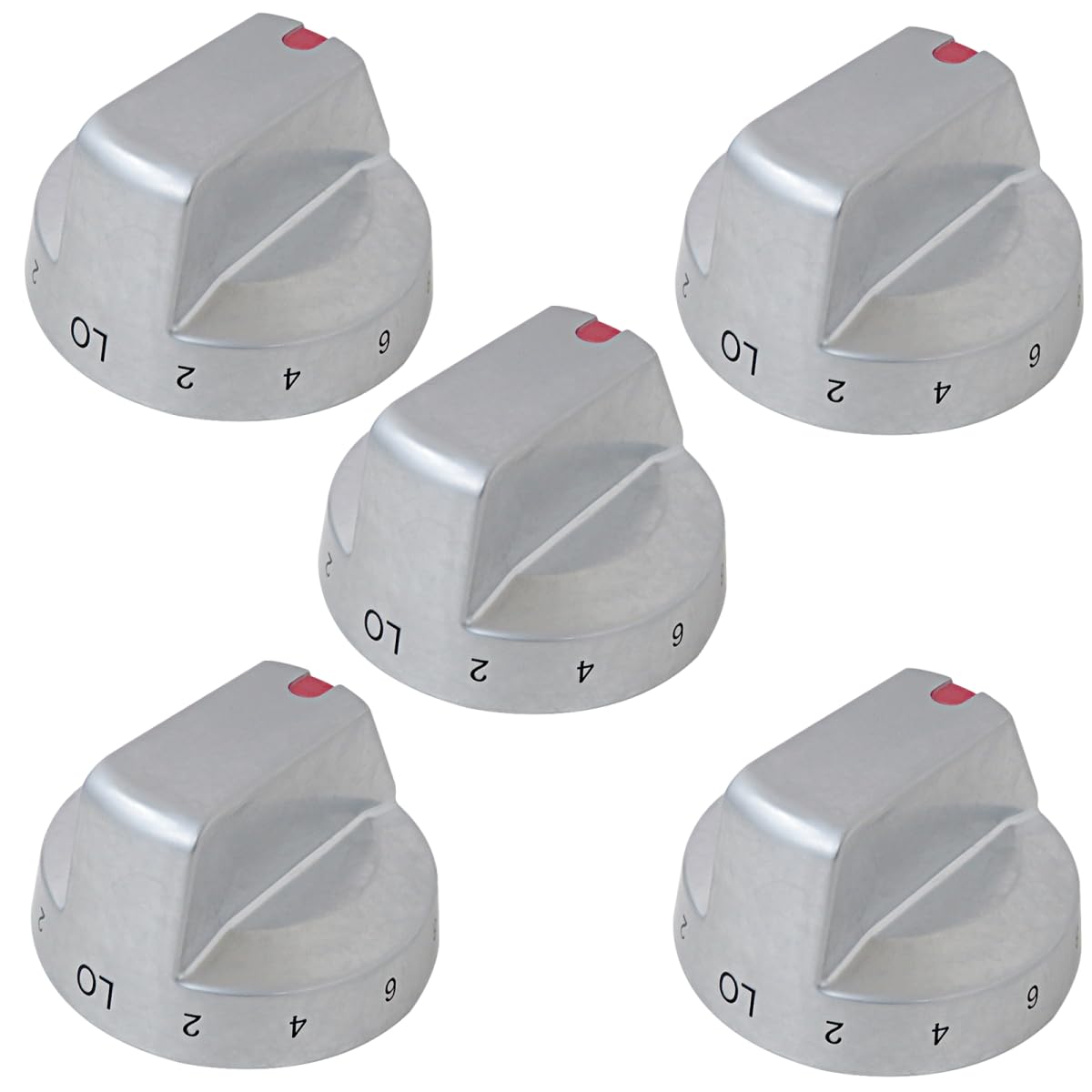 5-Pack DG94-03500A/Z DG94-04167 DG94-03500U Replacement Gas Stove Knobs for Samsung Models NX60T8111SS NX60T8311SS NX60T8711SS for Samsung Oven Burner Top Stove knobs