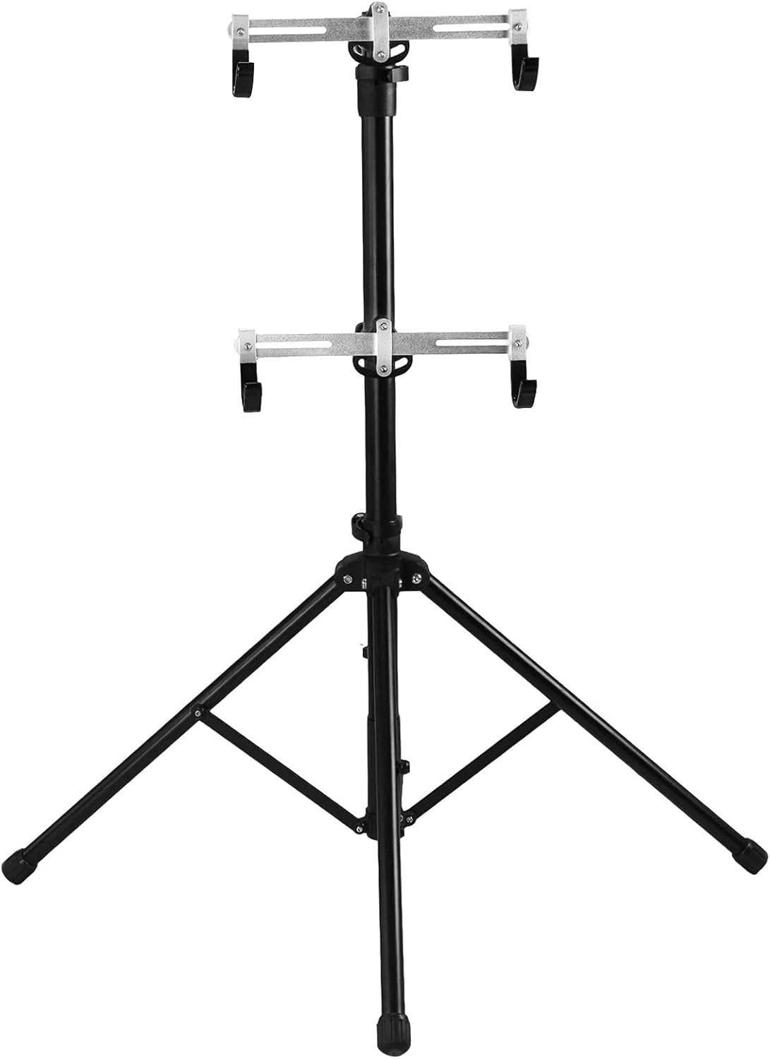 Folding Trailer Rack No Drilling Required Floor Parking Cycle Organizer Indoor Bike Rack for Garage/Apartment Two Bikes Gravity Pole Stand Garage