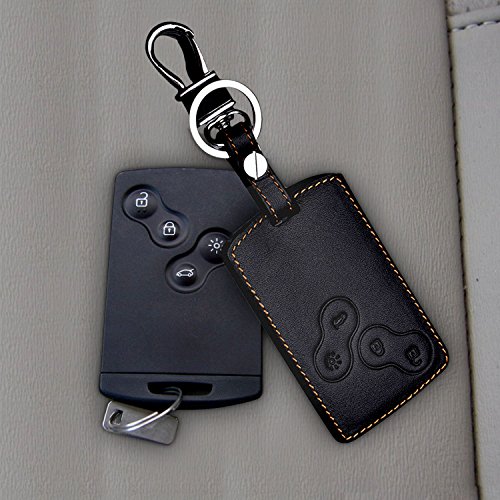 Vococal 4 Pulsanti Vera Pelle Portachiavi Auto per...