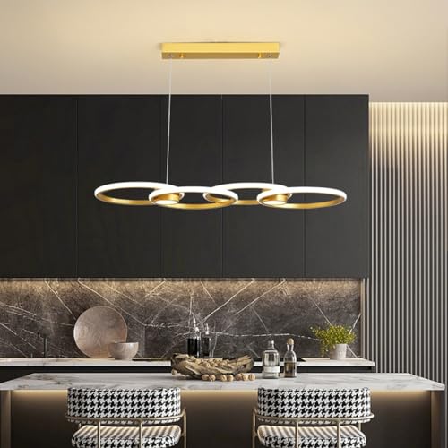 Lustre LED moderne télécommandé à intensité variable pour séjour - 4