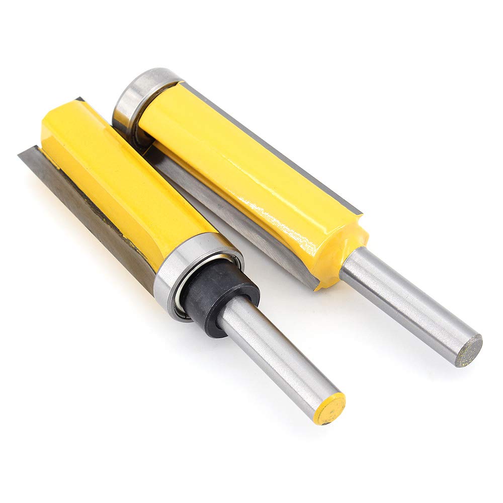 Fresa Recta Fresa de Enrasar Cortador, Juego de 2 brocas para fresado extralargas de 8 mm para carpintería
