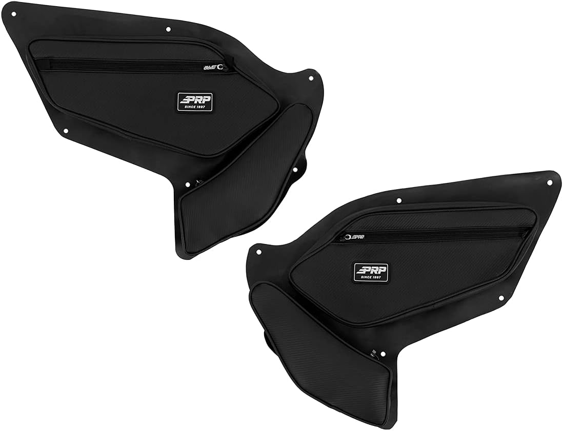 PRP Seats E97-210 Front Door Bags with Knee Pad for Polaris RZR PRO XP (Pair), Black Large