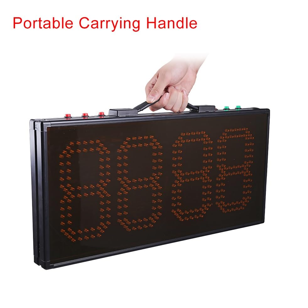 Tablero electrónico portátil de sustitución para fútbol, tablero de reemplazo LED de un solo lado para árbitros, equipo para cambios de jugadores miniatura 5