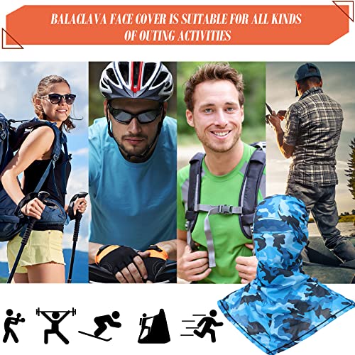 Image of Geyoga 4 Piece Balaclava Face Mask Breathable Men Women Long Neck Cover Summer Balaclava Sun Protection for Motorcycle