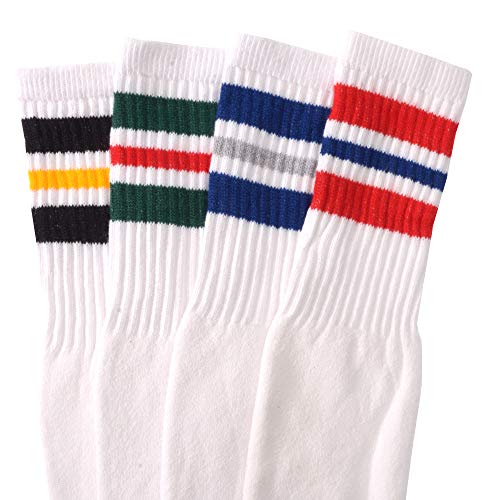 Ph Mens Classic Three Stripe Sports Tube Socks Size 13-15 (4-Pairs) #TOP3