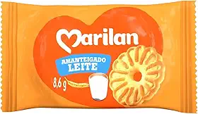 Kit 60 Sachês Biscoito Amanteigado Leite Marilan 8,8g