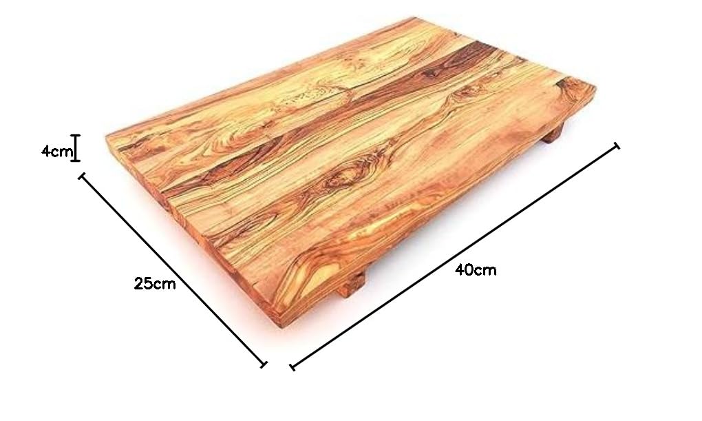 Planche à sushis XL - En bois d'olivier - Fabriquée à la main