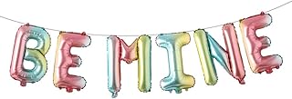 BE Mine Valentine Banner Decoration Balloon for Galentines Day Bubbly Bar Bridal Shower Wedding Bridal Shower Marry Me Bachelo Party Supplies (BE Mine Rainbow)